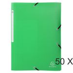 Exacompta Opak - 50 Chemises à 3 rabats polypro - A4 - vert clair