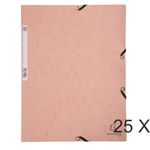 Exacompta Aquarel - 25 Chemises à 3 rabats - A4 - corail