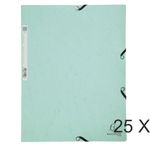 Exacompta Aquarel - 25 Chemises à 3 rabats - A4 - vert pastel