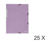Exacompta Aquarel - 25 Chemises à 3 rabats - A4 - mauve