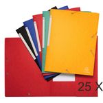 Exacompta Scotten - 25 Chemises à 3 rabats - A4 - couleurs assorties