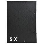 Exacompta - 5 Chemises à 3 rabats - A3 - noir