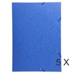 Exacompta - 5 Chemises à 3 rabats - A3 - bleu