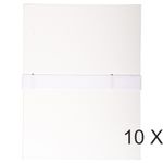 Exacompta - 10 Chemises extensibles 1 rabat à sangle scratch - blanc