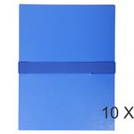 Exacompta - 10 Chemises extensibles à sangle - bleu