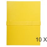 Exacompta - 10 Chemises extensibles à sangle - jaune