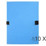 Exacompta N'clip - 10 Chemises extensibles 1 rabat - bleu clair