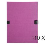 Exacompta N'clip - 10 Chemises extensibles 1 rabat - violet