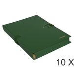 Exacompta Extensor - 10 Chemises extensibles 1 rabat à sangle - vert