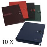 Exacompta Extensor - 10 Chemises extensibles 1 rabat à sangle - couleurs assorties