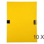 Exacompta - 10 Chemises extensibles à sangle avec rabat en pied - jaune