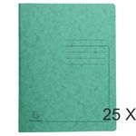 Exacompta - 25 Chemises de classement à ressort - vert
