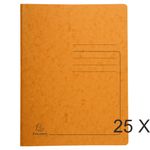 Exacompta - 25 Chemises de classement à ressort - orange