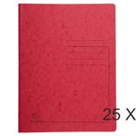 Exacompta - 25 Chemises de classement à ressort - rouge
