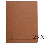 Exacompta - 25 Chemises de classement à ressort - tabac