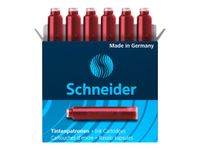 Schneider - 6 Cartouches d'encre pastel - rouge
