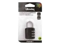 Wonday - Cadenas à combinaison 3 chiffres - 32 mm - noir