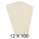 Exacompta - 12 Packs de 100 fiches intercalaires - 105 x 240 mm - bulle