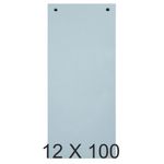 Exacompta Forever - 12 Packs de 100 fiches intercalaires - 105 x 240 mm - bleu clair