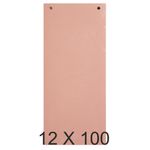 Exacompta Forever - 12 Packs de 100 fiches intercalaires - 105 x 240 mm - rose
