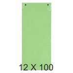 Exacompta Forever - 12 Packs de 100 fiches intercalaires - 105 x 240 mm - vert