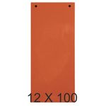 Exacompta Forever - 12 Packs de 100 fiches intercalaires - 105 x 240 mm - orange