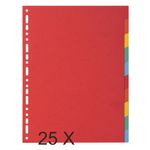 Exacompta - Pack de 25 intercalaires 10 positions - A4 - couleurs assorties