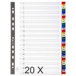 Exacompta - Pack de 20 intercalaires 31 positions numériques - A4 - couleurs assorties