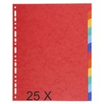 Exacompta - Pack de 25 intercalaires 12 positions - A4 Maxi - couleurs assorties