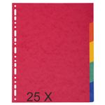 Exacompta - Pack de 25 intercalaires 5 positions - A4 Maxi - couleurs assorties