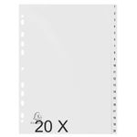 Exacompta - Pack de 20 intercalaires 20 positions numériques - A4 - gris