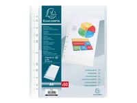 Exacompta - 50 Pochettes perforées - A4 - grainées - 5/100