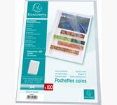 Exacompta - 100 Pochettes coin grainées - A4 - 12/100 - cristal