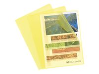 Exacompta - 100 Pochettes coin grainées - A4 - 12/100 - jaune