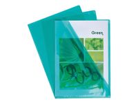 Exacompta - 10 Pochettes coin lisses - A4 - 13/100 - vert translucide