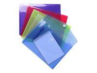 Exacompta - 5 Pochettes à scratch - A4 - couleurs assorties translucides