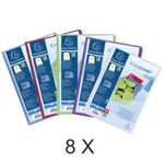 Exacompta Kreacover - 8 Porte vues personnalisables - 200 vues - A4 - couleurs assorties