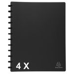 Exacompta - 4 Porte vues à pochettes amovibles - 60 vues - A4 - noir
