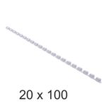 Exacompta - 20 Boîtes de 100 anneaux de reliure en plastique - 6 mm - blanc