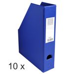 Exacompta - 10 Porte-revues polypro - dos 70 mm - bleu - livrés à plat