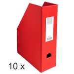 Exacompta - 10 Porte-revues polypro - dos 100 mm - rouge - livrés à plat