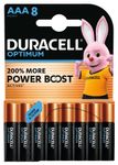 DURACELL Optimium - 8 piles alcalines - AAA LR03