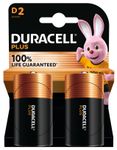 DURACELL 100% Plus - 2 piles alcalines - D LR20