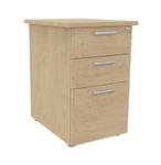 Caisson bout de bureau EXPRIM/LOFTER - L47 x P60 cm - imitation chêne clair