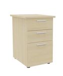 Caisson bout de bureau EXPRIM/LOFTER - L47 x P80 cm - imitation Erable