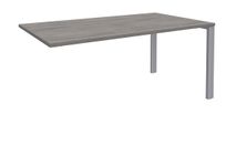 Bureau simple IRIS - L120 cm - Plan suivant - Pieds aluminium - plateau imitation Chêne gris