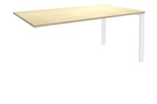 Burocean Aéris - Componente de mesa - rectangular - arce - blanco base