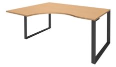 Burocean Urban - Escritorio - acodado a la izquierda - verde haya - carbón base