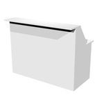 Banque d'accueil module haut MUSA - L140 cm - Blanc