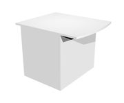 Banque d'accueil module assis MUSA - L80 cm - Blanc